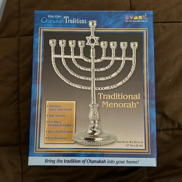 Rite Lite Chanukah Traditions Traditional Menorah - Picture 1 of 5